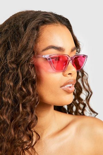 Pink Tonal miu miu eyewear glitter cat eye sunglasses item pink