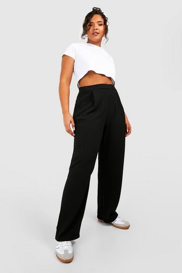 Plus Basic Jersey Tailored Trousers black