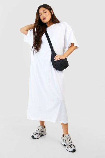 White Super Oversized Midaxi T-shirt Dress