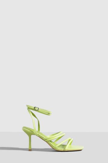 Strappy Barely There Heels lime