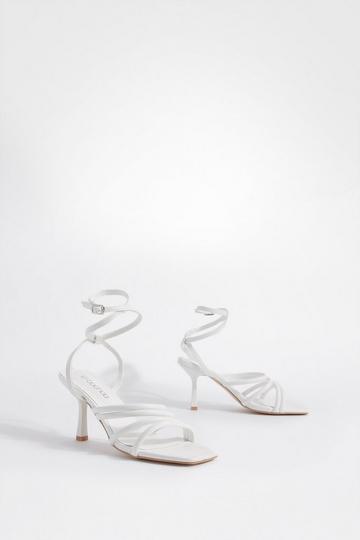 Strappy Barely There Heels white