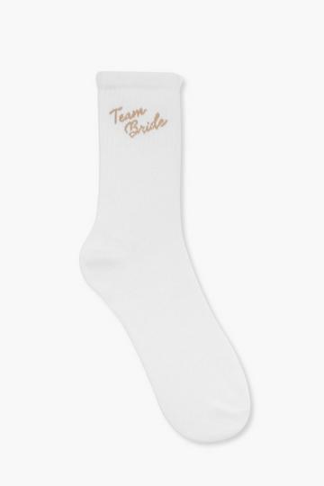 White Team Bride Socks