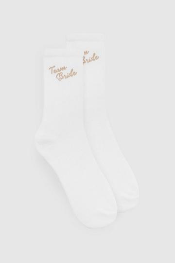 Team Bride Socks white