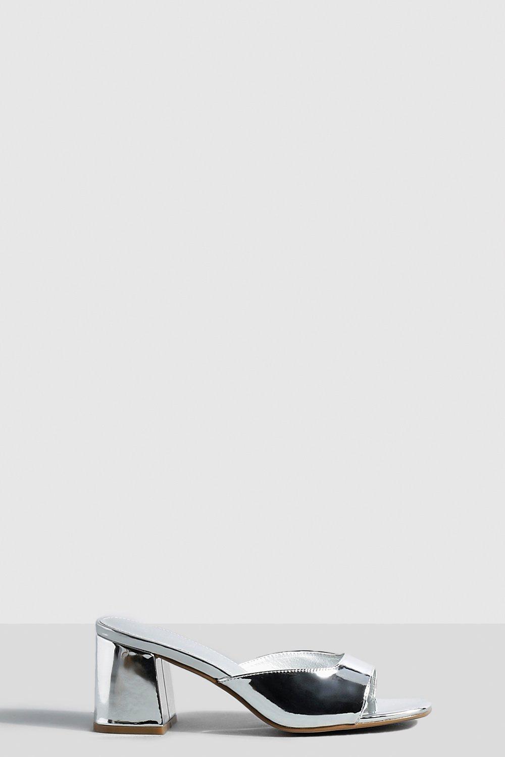 Silver Slipper Elle Size 7 Rhinestone Sparkle Slingback High Heel Shoes |  eBay