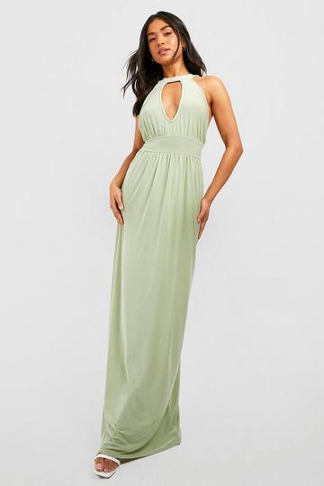 Sage Green Maxi Dresses Sage Green Long Dresses Boohoo Us