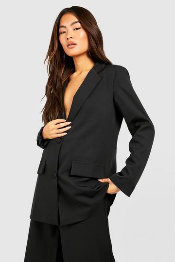 Black Relaxed Fit Oversized Tailored Blazer