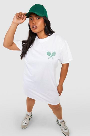 White Plus Beverly Hills Tennis T-shirt Dress