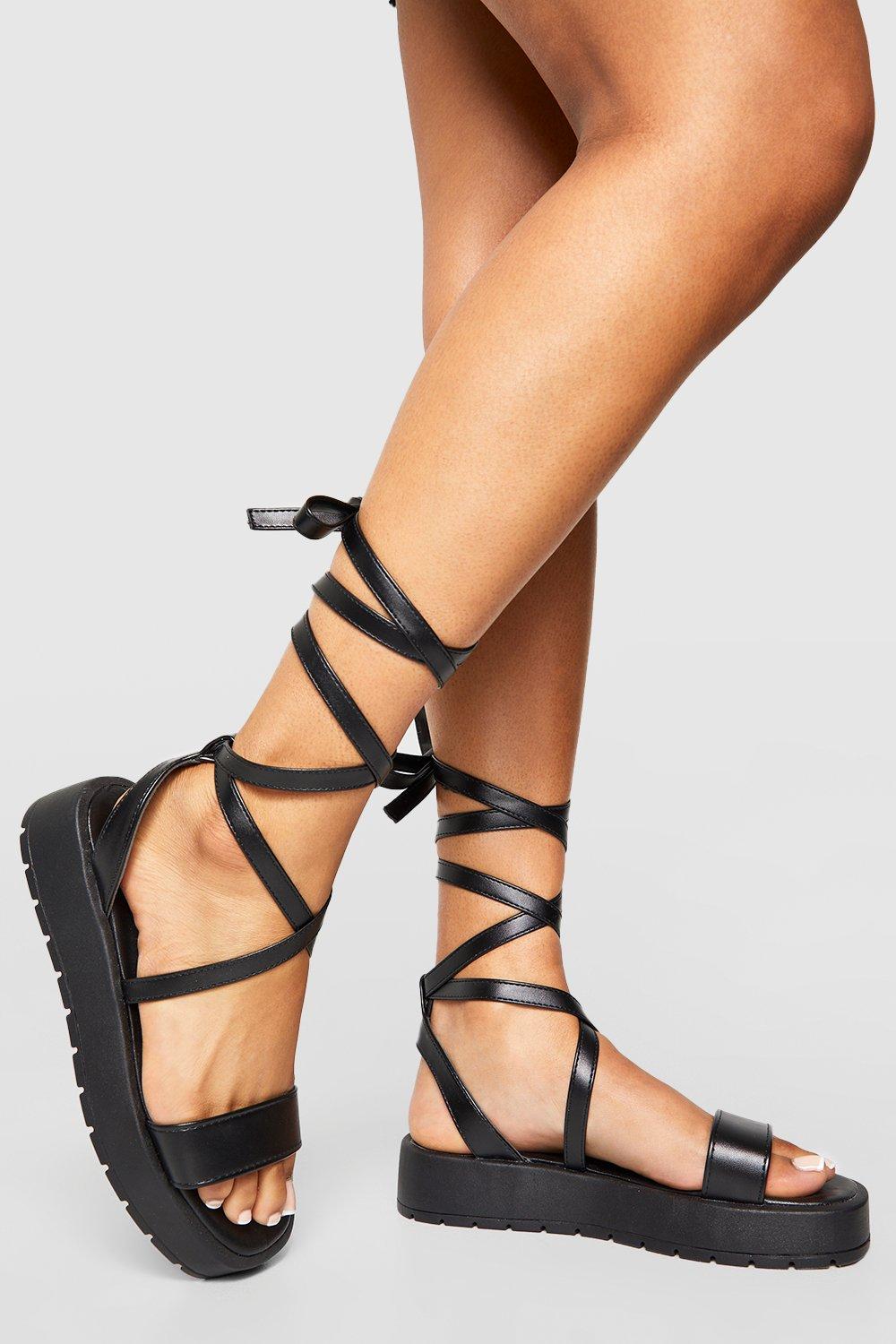 Gladiator sandals lace up on sale leg