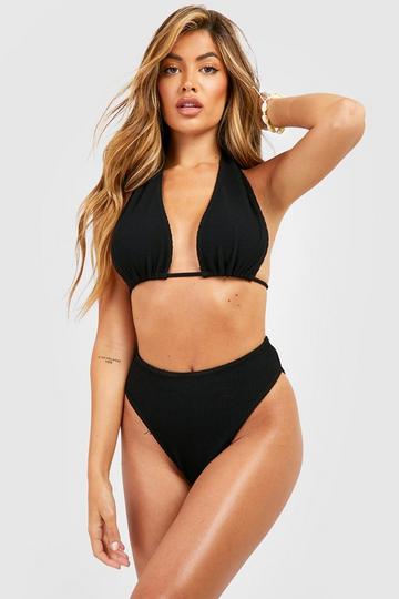 Crinkle Fuller Bust Plunge Bikini Top