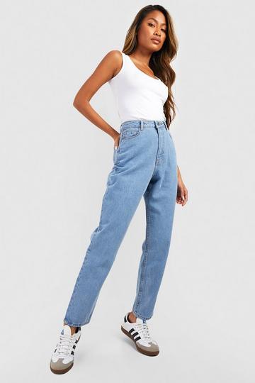 Light Brown High Waisted Mom Jeans