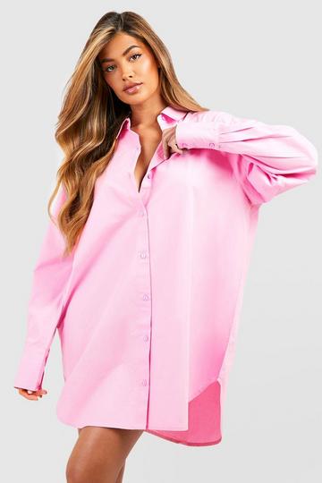 Cotton Oversized Night Shirt pink