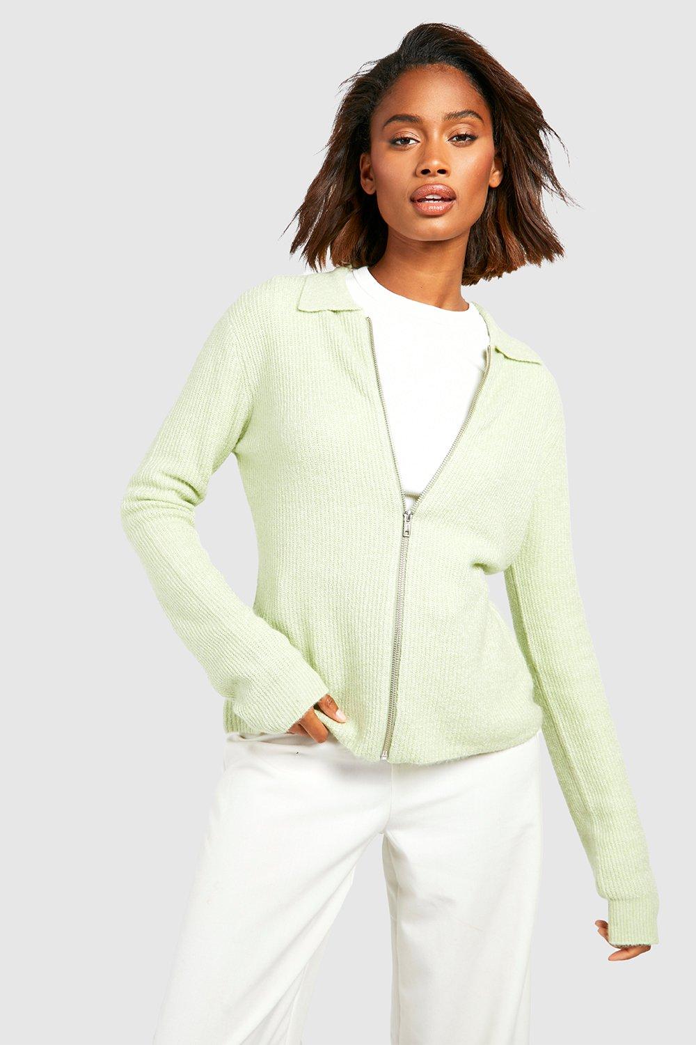 Zip through cardigan online womens