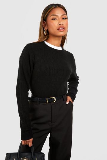 Pull en maille douce black