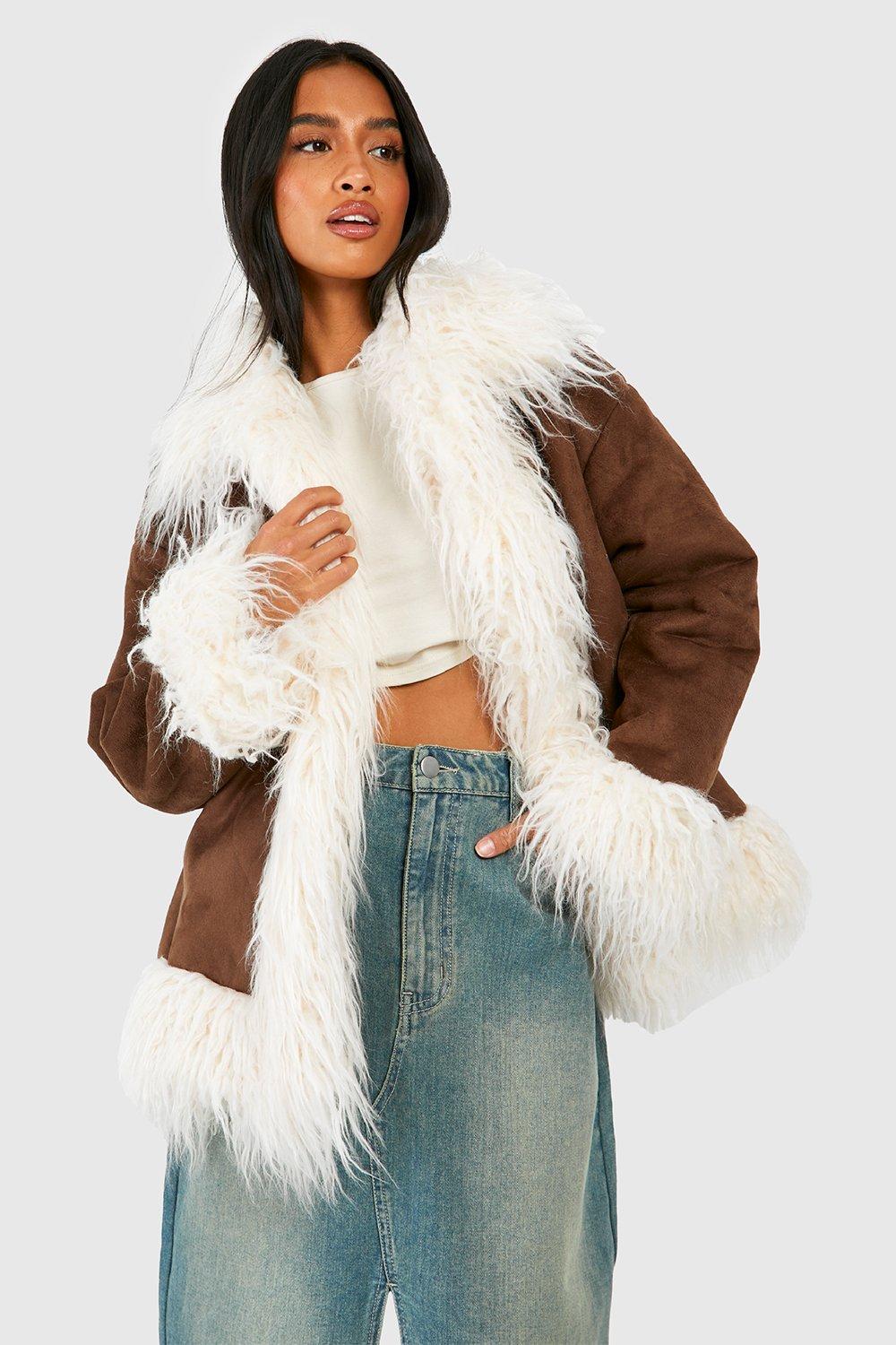 Boohoo fluffy outlet jacket