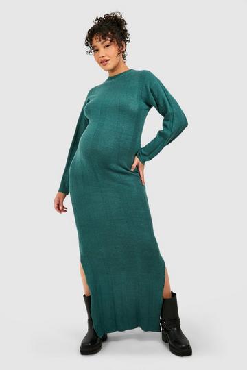 Maternity Wide Rib Knitted Maxi Dress bottle