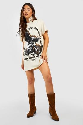 Los Angeles Long Sleeve T-shirt Dress