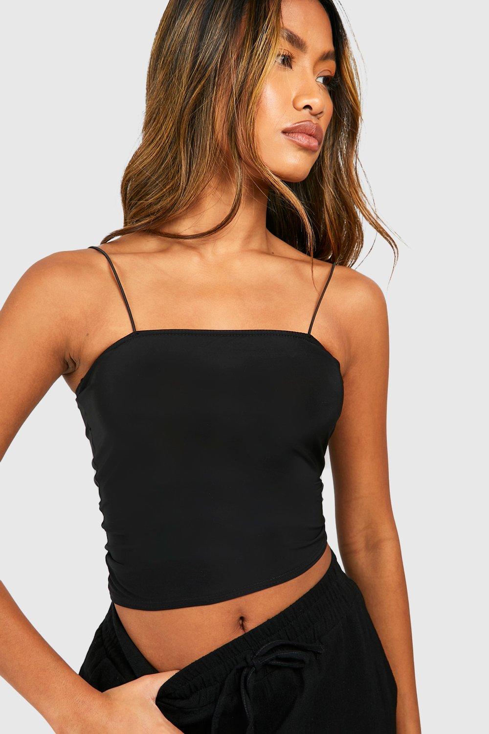 Bandeau top with sales spaghetti straps