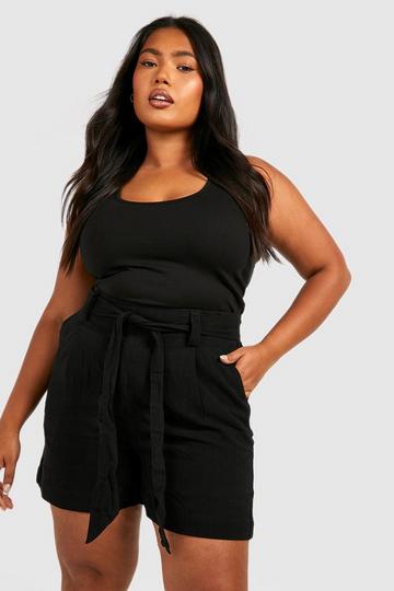 Plus size high waisted shorts