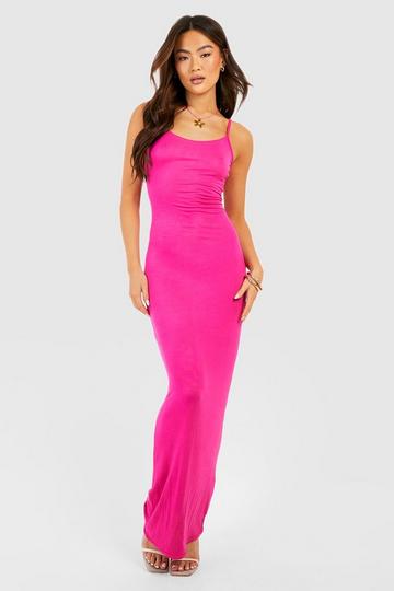 Pink Strappy Scoop Maxi Dress