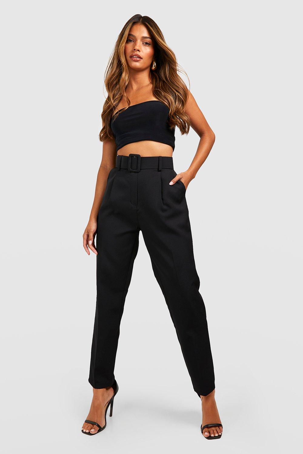 Crop top and hot sale paperbag trousers