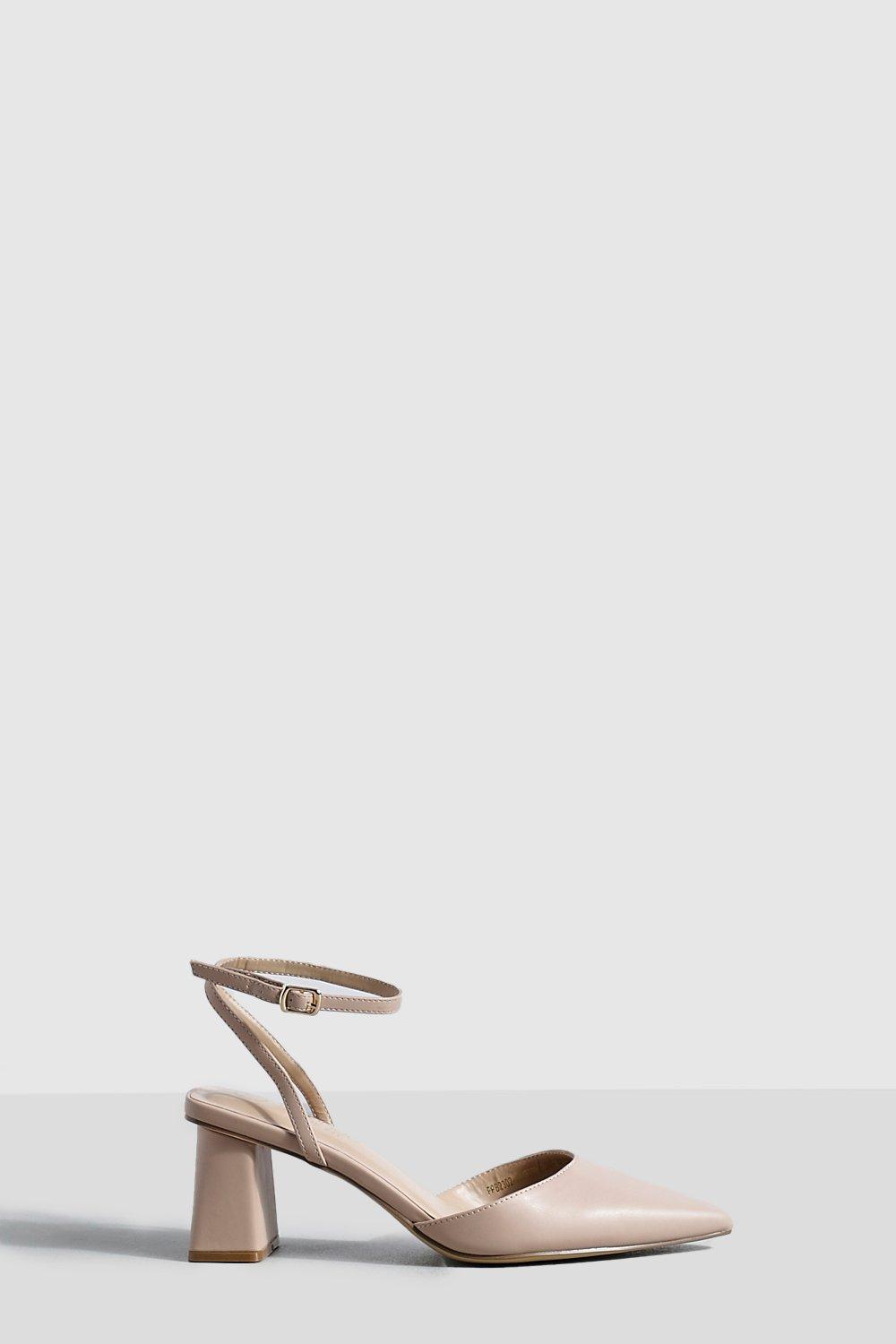 Nude block heel outlet clear court