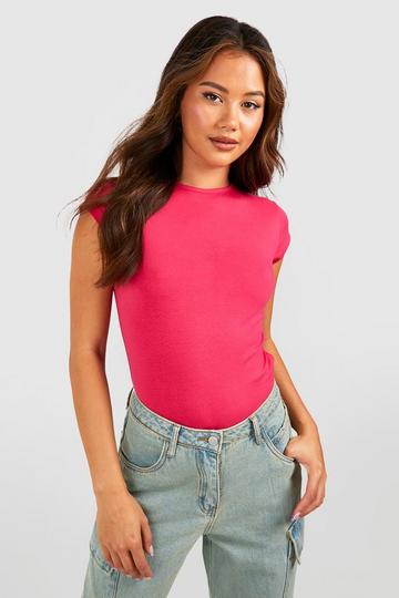 Pink Cap Sleeve Bodysuit