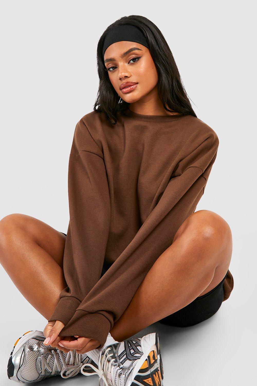 Brown sweatshirt 2025 for women