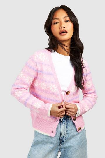 Gilet de Noël en maille douce pink