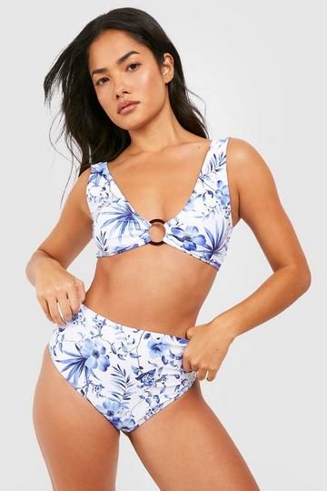 3 Piece Swimsuits for Women with Matching Wrap Skirt Swim Top Tummy Control  Bikin Bottom Floral Printed Cover Ups