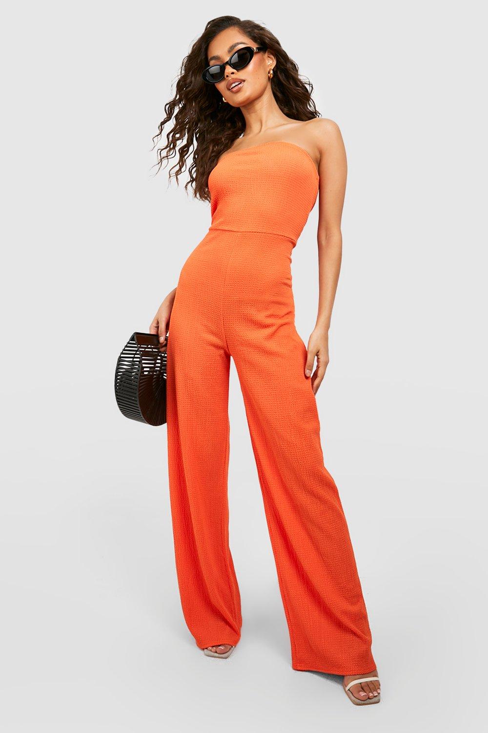 Orange jumpsuit shorts sale