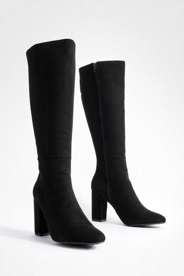 Knee High Heeled Boots black