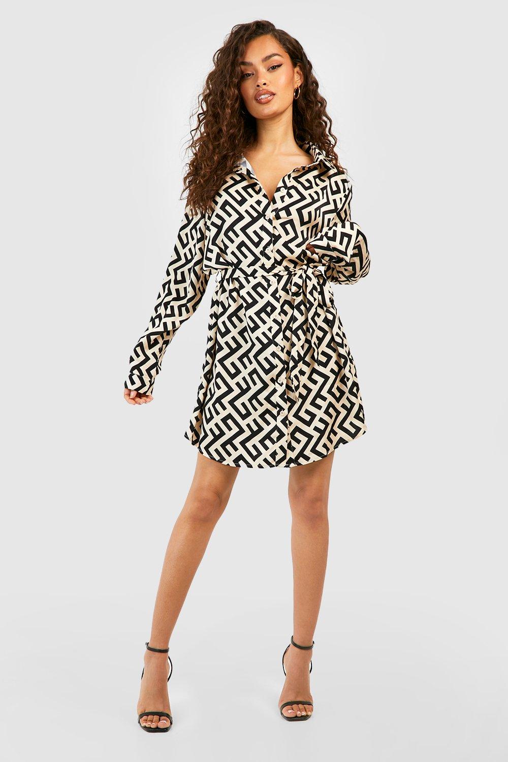 Women s Plus Peter Pan Collar Shirt Dress Boohoo UK