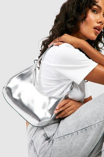 Silver Metallic Shoulder Bag
