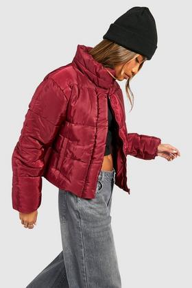 Detachable Sleeve Belted Puffer Jacket