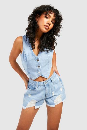 Bleach Wash Jean Short bleach wash