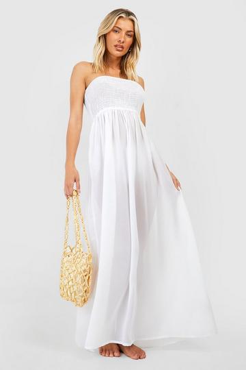 White beach dresses | boohoo UK