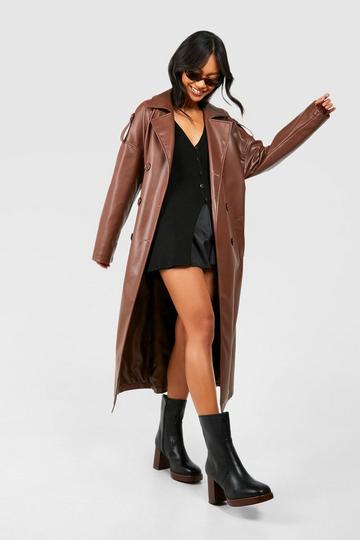 Block Heel Platform Booties black