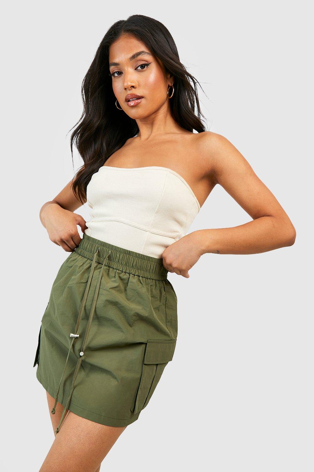 Paperbag skirt outlet boohoo