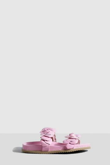 Flower Strap Espadrille Sandals pink