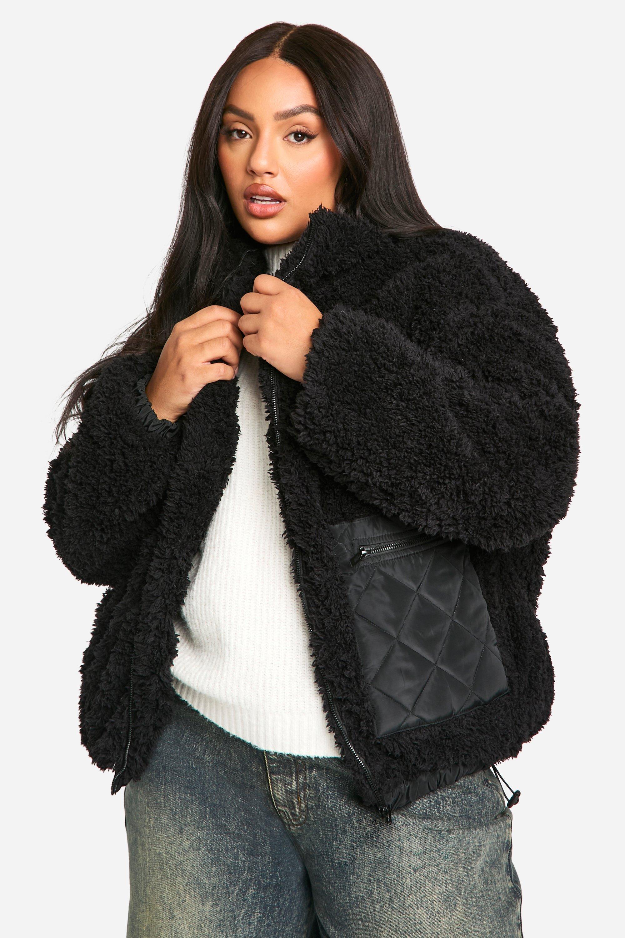 Boohoo hot sale shaggy jacket