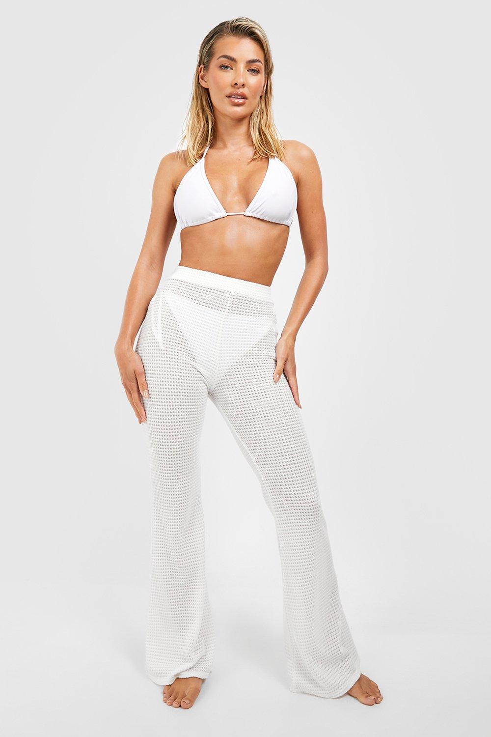 White beach shop trousers uk