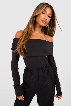 Basic Rib Button Down Long Sleeve Bodysuit