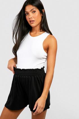 Women's Rib Collar Detail Crop & Shorts