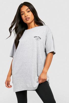 White Los Angeles Oversized T Shirt Dress