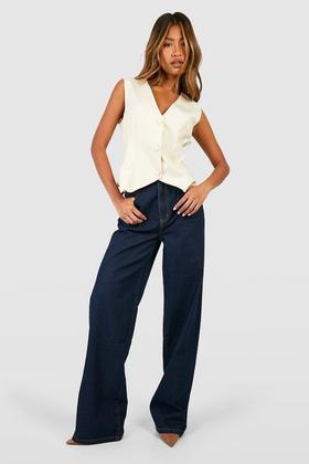 Women's Plus Bum Shaper Wide Leg Jeans