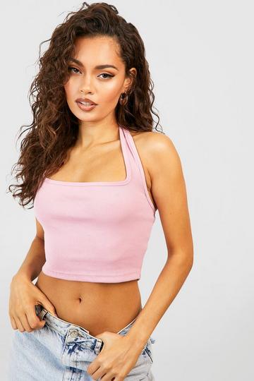 Askell Keyhole Crop Top in Pink