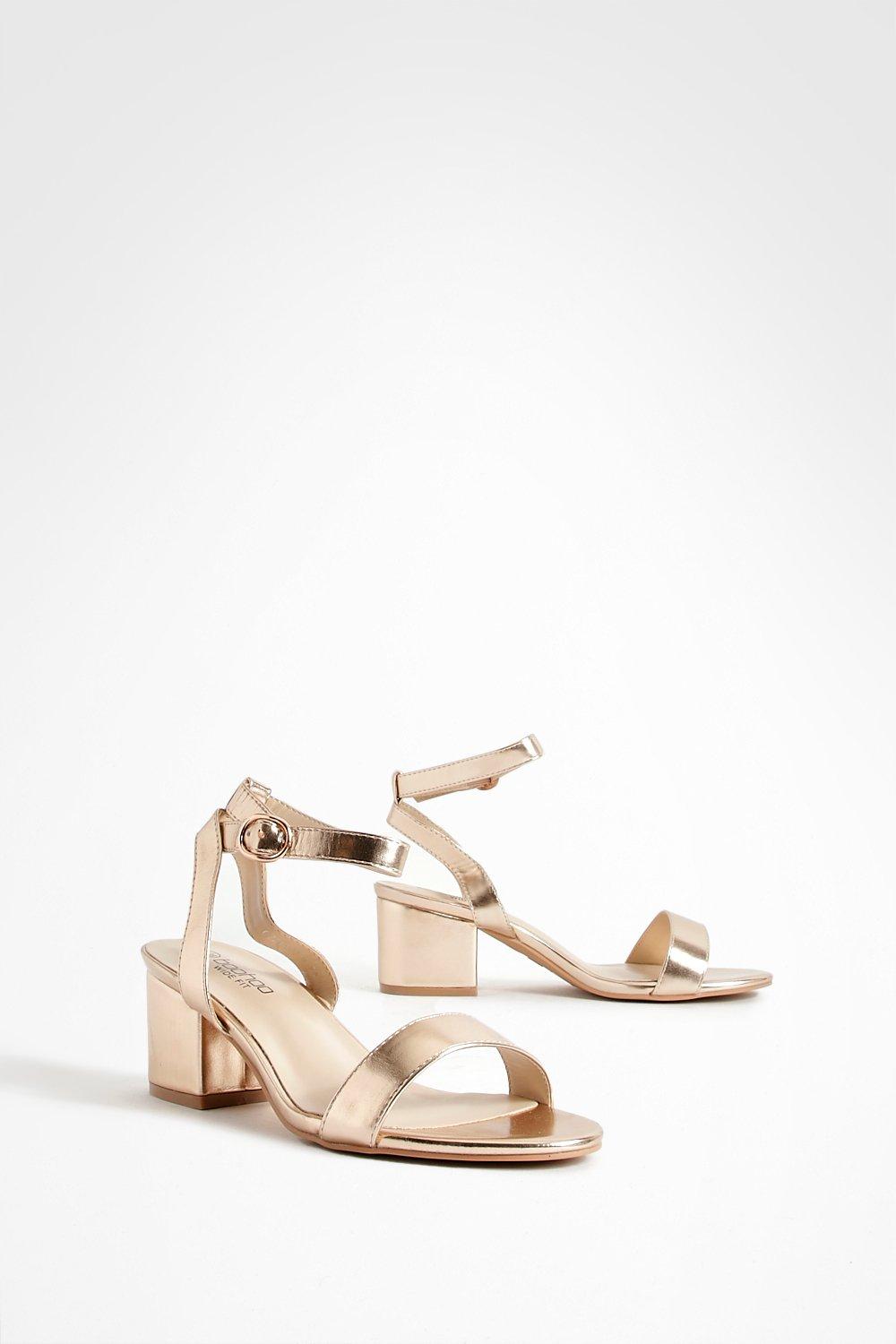 Wide Fit Rose Gold 2 Part Footbed Sandals | New Look
