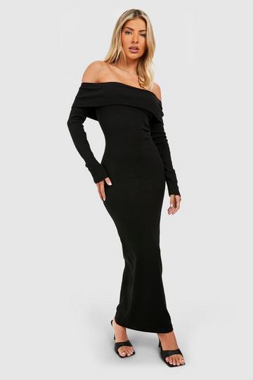 Basic Bardot Maxi Dress black