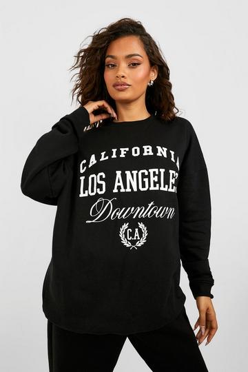 Los Angeles Slogan Sweatshirt black