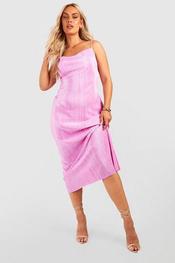 Pink Plus Plisse Maxi Dress
